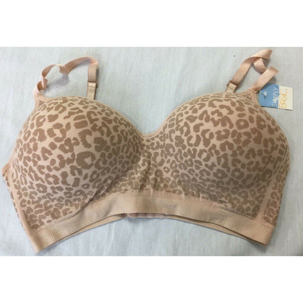 NWT SIMPLY BASIC WOMENS WIRE FREE  BRA SIZE L
